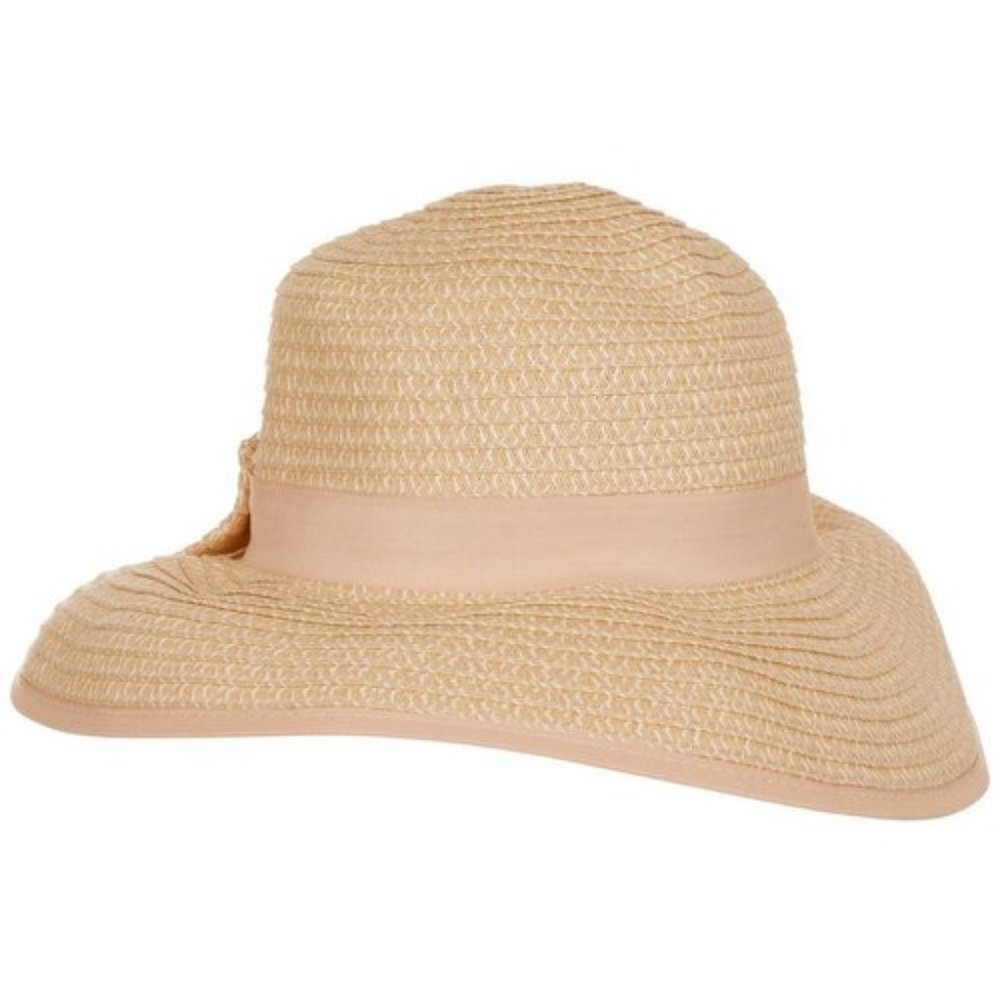 Women's Woven Bow Sun Hat - Tan